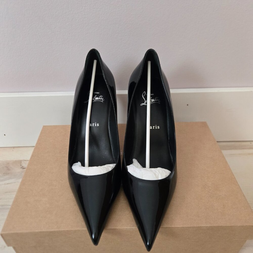 Christian Louboutin "Miss Z" 80mm Black Patent Pumps (38.5) - Picture 9 of 16